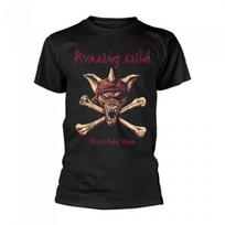 Running Wild Unisex Adult Under Jolly Roger Skull And Crossbones T-Shirt S juoda