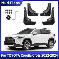 For TOYOTA Corolla Cross -2024 4PCS Mud Flaps Splash Guard Mudguards MudFlaps Front Rear Fender Auto Styline Car Accessories 4pcs black