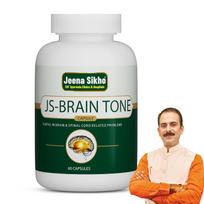 Jeena Sikho Js-Brain Tone Capsules Herbal Daily Mind Wellness Support Focus Memory Calm Sleep 60 Capsules Blend