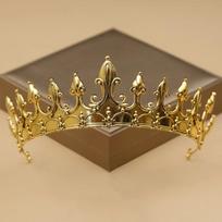 Luxurious King'S Crown Unisex Bar Mitzvah Crown Suitable Partie Banquet Photography Men Women'S Fashion Jewelry Hair Accessories brown