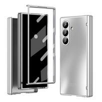 Galvanizavimo Šaunus Dizainas Grūdintas Stiklas Integruotas Dėklas Skirtas Samsung Z Fold 7 6 Fold7 Galaxy Z Fold 5 4 3 Apsauginis Dangtelis Galaxy Z Fold7 sidabras