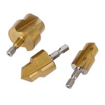 3PCS PPR Lifting Drill Bits 1 4 Inch Hex Shank Pipe Reamer Water Tube Expansion Hole Opener Bit 15‑19mm 18‑24mm 24‑31mm