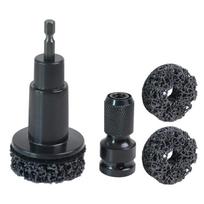 Wheel Hub & Brake Disc Cleaner with 1/2 Inch Hex Drive Efficient Wheel Hub & Brake Surface Maintenance for Rust Removal 2 black