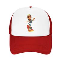 Unisex Subway Surfers Game Trucker Cap Casual Mesh Baseball Caps Snapback Caps  Hats Trucker Hat Adjustable Golf Hats Summer as shown white