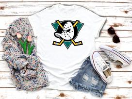 26 Mighty Ducks Hockey Team Women's 3 4 Short Sleeve T-Shirt A793 Unisex T-Shirt M