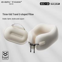 Memory Foam Travel Neck Pillow gray