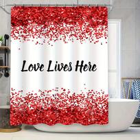 Kaleidoscope Bath Shower Curtain With Flower Design Green Purple Patterned Fabric Waterproof Bathroom Decoration Home Decor Gift W60H190(CM)-1 Pcs white