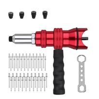 Rivet Guns Adapter Drill to Rivet Converter Kit with 100pcs Rivets for Various Projects HVAC Repair Metal Fabrication 1