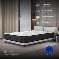 GAMMA Mattress 160X200 cm-Hybrid-30 CM-Pocket Springs-Memory-HR Foam 35 kg-Latex-Mid-firm Comfort-Reversible