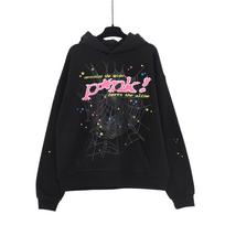 American high street trendy brand Sp5der letter star print hoodie men's and women's same sweater pants set S
