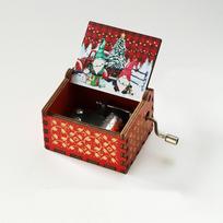 Valentine's Day Hand Crank Wooden Music Box Classical Crafts Carved Musical Box Gift Fashion Home Decoration