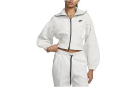 Nike Sportswear Tech Fleece Solid Color Loose Fit Cropped Jacket FN2524-013 XL white