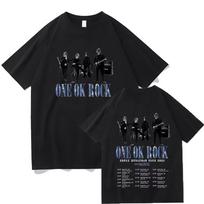 ONE OK ROCK Detox Europos Turas 2025 Marškinėliai Vasariniai Oversize Hip Hop Harajuku YK2 Trend Top Moterims/Vyrams Apvaliu Kaklu Marškinėliai M juoda