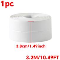 Vandeniui atspari sandarinimo juosta PVC lipni vonios kambario vonios sienų klijų lipdukas virtuvės kriauklės glaistas atsparus pelėsiui sandarinimo dengimo juostos juostelė 3.8cm&3.2m