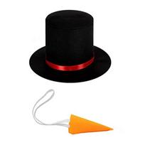Snowman Hat Scarf Carrot Nose Gloves Cosplay Props New Year Christmas for Adults Adults Kids Christmas Cosplay Costume
