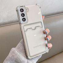 Card Holder Bag Transparent Case For Samsung A56 A36 A26 A16 A17 A07 A35 A55 5G A54 A53 A25 A71 A73 S26 Edge S25 Ultra S24 Cover A07 gray