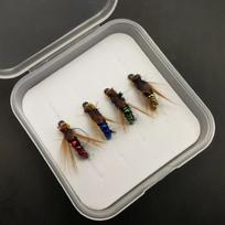 Fly Fishing Flies Kit Artificial Bait Nymph Scud Fly Bug Worm Trout Fishing Flies Insect Fishing lure Pack of 4pcs /8pcs /32pcs gray