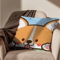 cute WWelsh Corgi Pillow Case Office Cushions Suitable For Sofa Car Bedroom Decorative Cushion Cover 30cmx30cm white