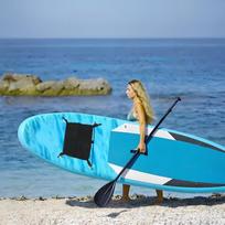 Mesh Paddleboard Storage Bag Water Proof Nylon Surf Deck Accessories Bag with 4 Hooks blue