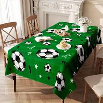 Football Goal Slogans Rectangle Tablecloth for Table Decor Soccer Sports Game Day Kitchen Dining Table Cloth Picnic Party Decor 90x140cm gray