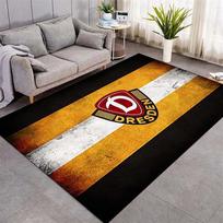 SG Dynamo Dresden Vintažinis Dryžuotas Herbas Spaudos Plotas Kilimas Vokietijos Futbolo Klubas Grindų Kilimas Futbolo Gerbėjo Svetainė Miegamasis Namų Dekoro Kilimėlis 40x60cm( 15x23in ) orange