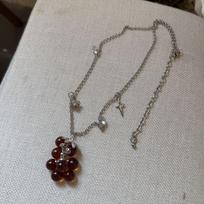 Saturn Starburst Choker Beaded Fruit Cluster Charm Y2K Neckwear Grape Cluster Necklace  Photoshoot ruda