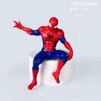 Marvel Žmogus-voras Anime figūrėlė Superherojus PVC lėlė Automobilio prietaisų skydelio centrinės konsolės papuošalas Sėdintis Žmogaus-voro modelis Automobilio interjero kolekcionuojamas daiktas Dovana gerbėjui 10cm raudona