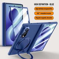 Samsung Galaxy Z Fold 8 Pavasarinio vyrio sulankstomas dėklas su magnetiniu žiedu Metaliniu laikikliu Grūdinto stiklo plėvelė Pilnos apsaugos dėklas Galaxy Z Fold 8
