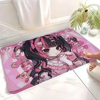 Popular J-Jirai K-Kei Fashion Door Mat Anti-slip Absorb Water Long Strip Cushion Bedroon Mat Bedside Mats 40cm x 60cm gray