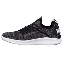 PUMA Ignite Flash Evoknit žemi bėgimo bateliai Juodi/Pilki Moteriški 190511-01 35.5 black