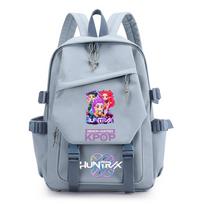 Anime Kpop Demon Hunters Printed Backpack for Teenager Boy Gril Back To School Schoolbag Children Student Bookback Women Travel Bag Kid Gift Mochila gray