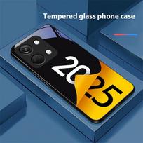 New Year 2025 For OnePlus Nord 3 5 6T 7 Pro 8 12 10T Reno8 Lite 5G 10R Nord N30 Hard Shell Tempered Glass Phone Case Black For OnePlus Nord 3 black