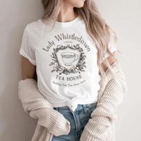 Arbatos puodelis Lady Whistledown marškinėliai moterims grafiniai Harajuku marškinėliai unisex mada manga Y2k marškinėliai kawaii vintažiniai viršutiniai drabužiai moteriški S gray
