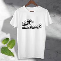 Didžioji banga prie Kanagavos marškinėliai Šauni ideali dovana Unisex marškinėliai Viršus M white