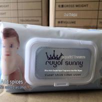 Premium Ultra-Thick Double Soft Baby Wet Wipes - Large Pack, Gentle & Pure Water Formula gray