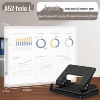 A4 Two-Hole Ring Binder Punch Folder gray
