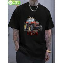 Men's Ursus 1604 Tractor Graphic T-Shirt- Loose Short Sleeve,Comfortable for All Seasons, Casual, Crew Neck, Breathable S