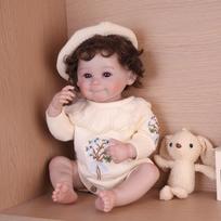 KEIUMI 20 Inch Reborn Baby Doll Soft Touch Silicone Vinyl can see veins Girls Newborn Baby Dolls Christmas Gift 20 inch about 50 cm white
