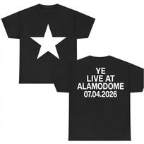 Kanye West Ye Live Alamodome 2026 Žvaigždės Marškinėliai Unisex Visų Dydžių CB1371 S gray
