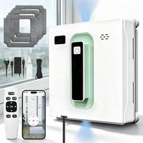 Langų valymo robotas su automatiniu ir rankiniu kampų valymo režimu