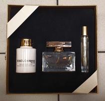 Kvapų rinkinys Dolce & Gabbana The One EDP 75ml + kūno losjonas 100ml + EDP kelioninis purškiklis 7.4ml (2017 formulė)