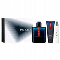 Vyrų kvapų rinkinys Prada Luna Rossa Ocean: 10 ml miniatiūra, 100 ml dušo gelis, 100 ml EDT