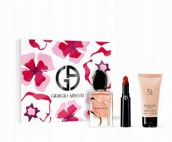 Parfumuotas vanduo Armani Sì Intense 50 ml, kūno pienelis 50 ml, lūpų dažai