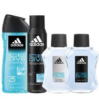Vyriškų kvepalų rinkinys Adidas ICE DIVE, 4 dalių