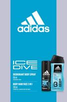 Dovanų rinkinys ADIDAS ICE DIVE (dezodorantas)