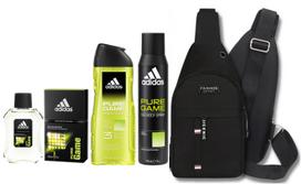 Vyrų ADIDAS Comet rinkinys su PURE GAME 4 dalių kosmetine