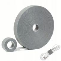 Lipni Velcro juosta 1,2 cm x 5 m laidams, namams ir sodui, pilka