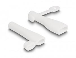 Apsauginiai dangteliai M jungtims USB A M, USB C, 2 vnt., balti, Delock 64206