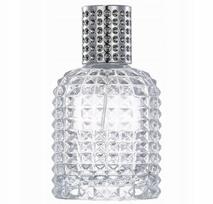 Kvepalų purkštuvo dekoratyvinis stiklinis buteliukas, 50 ml, aliuminis