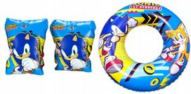 Pripučiamas plaukimo ratas vaikams Sonic, 25x15 cm